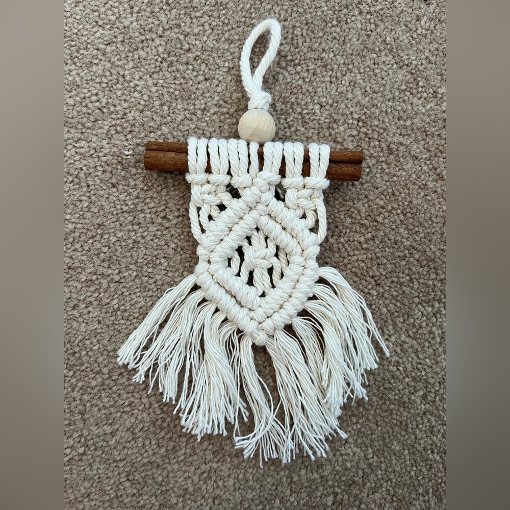Handcrafted Cream Macramé Ornament